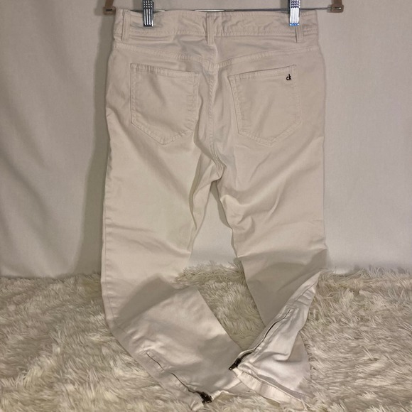 Calvin Klein Ankle Length Skinny Jeans Cotton and Spandex White Womens Size 2 - Picture 2 of 6